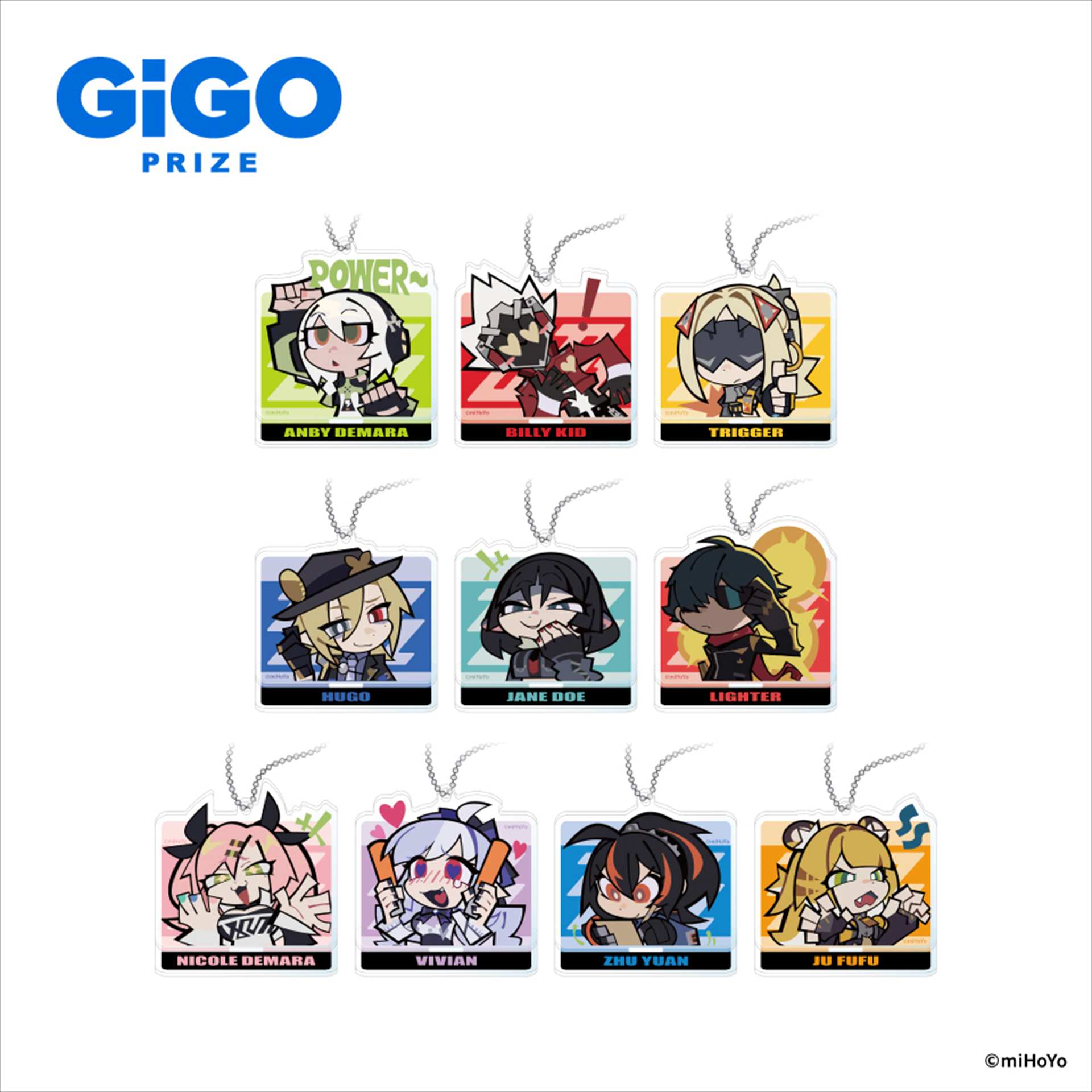 ゼンレスゾーンゼロ スタンド付きデフォルメアクリルボールチェーン～GiGO限定～の画像1