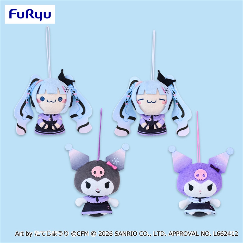 雪ミク×クロミ もちぴこマスコットの画像1