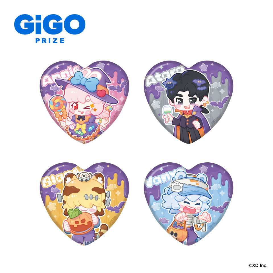 ハートピアスローライフ ハート型缶バッジ～GiGO限定～の画像1