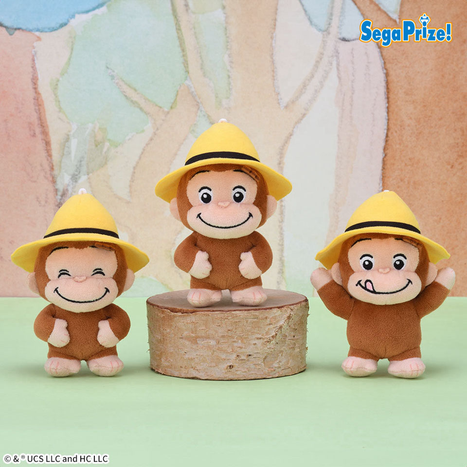 おさるのジョージ　ぽってりマスコット　黄色い帽子