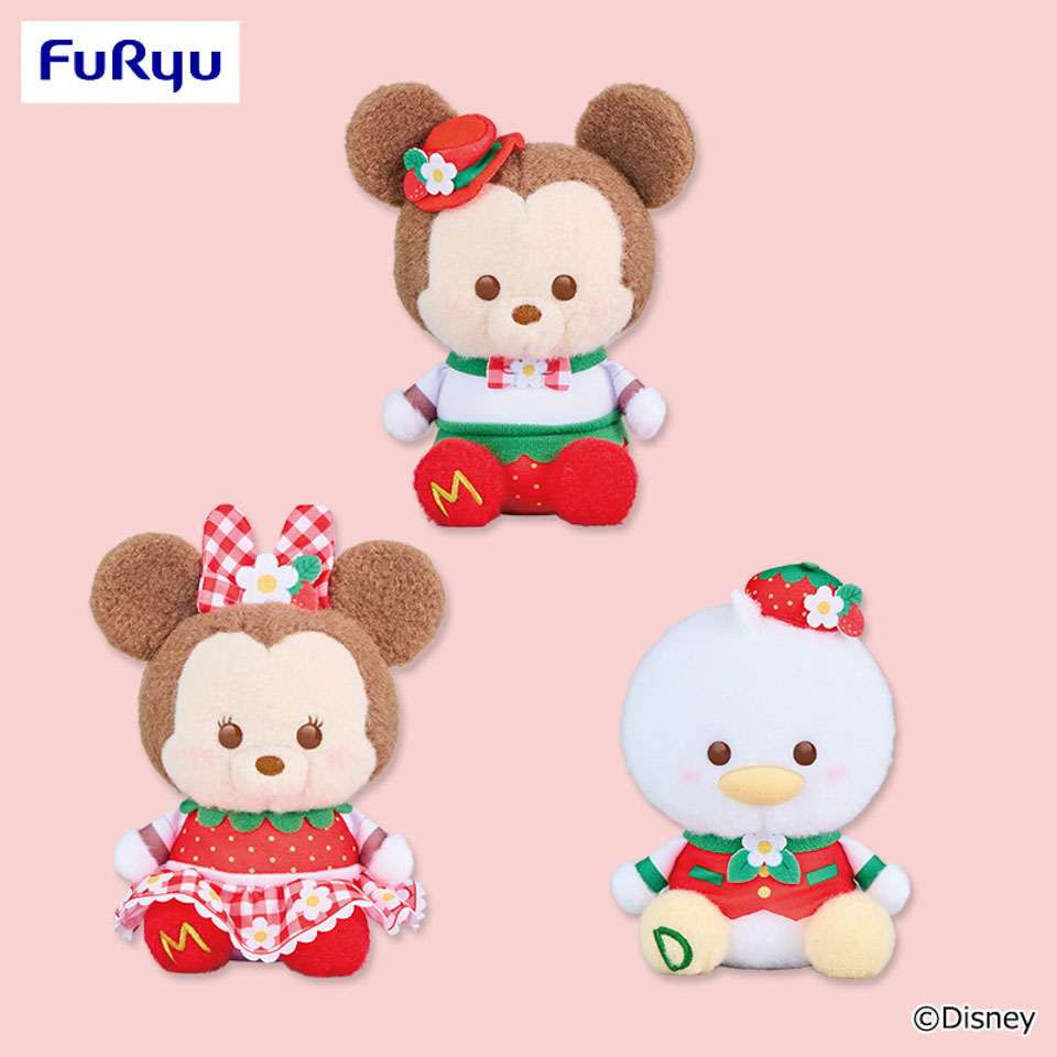 ミッキー＆フレンズ ミルキーボア いちごぬいぐるみの画像1