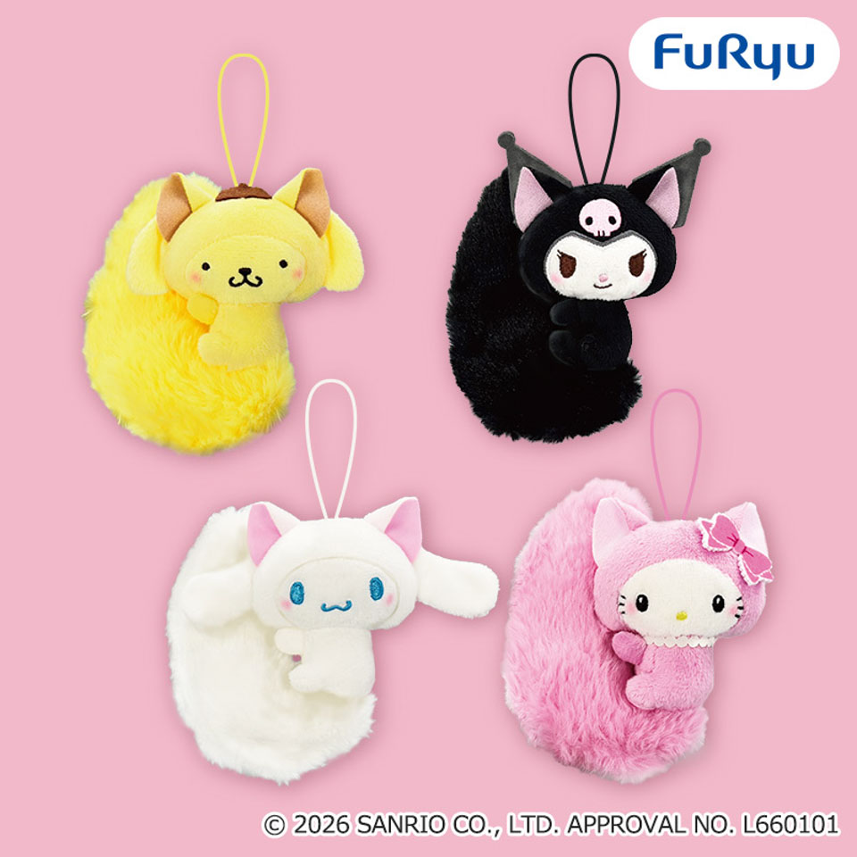 サンリオキャラクターズ 平成レトロふわふわしっぽマスコットの画像1