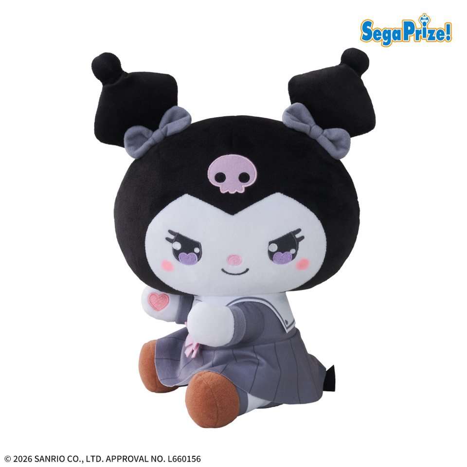 ゆるかわ　サンリオキャラクターズ　Ｌぬいぐるみクロミ　ＹＫ学園高等部の画像1