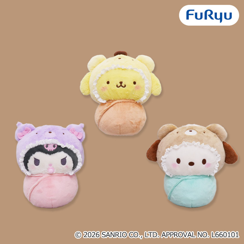 サンリオキャラクターズ ラテクマベビーおくるみBIGぬいぐるみvol.2の画像1