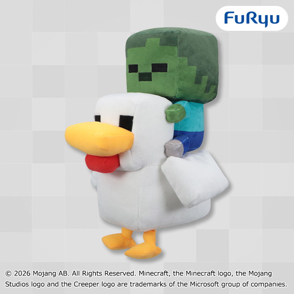 マインクラフト チキンジョッキーペアぬいぐるみの画像1
