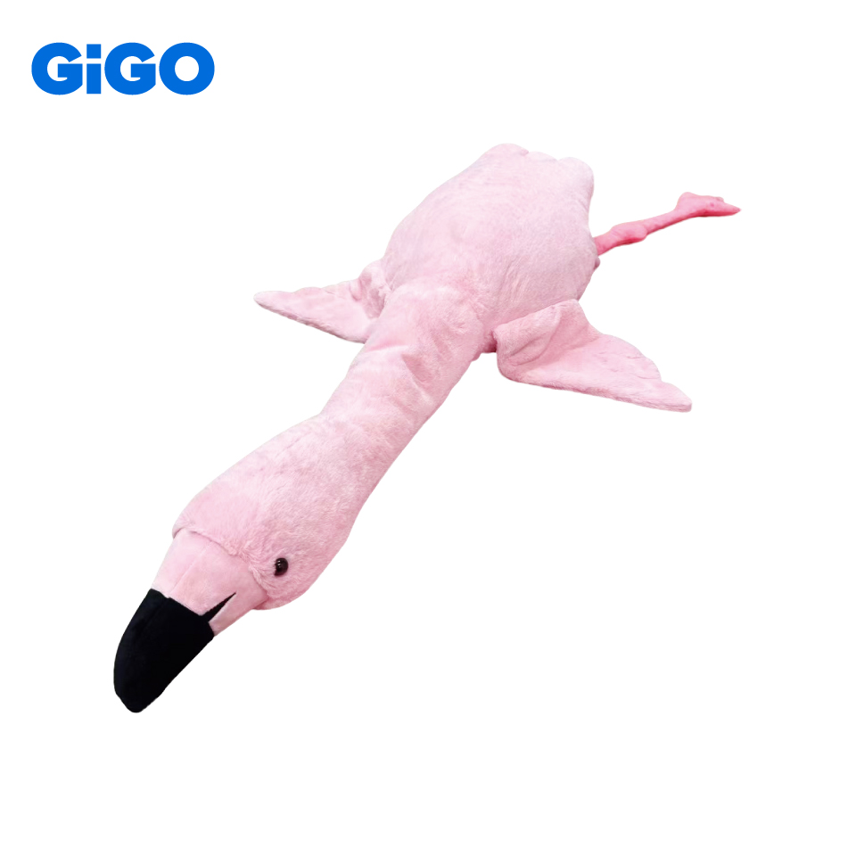 爆でか！寝そべるフラミンゴぬいぐるみの画像1