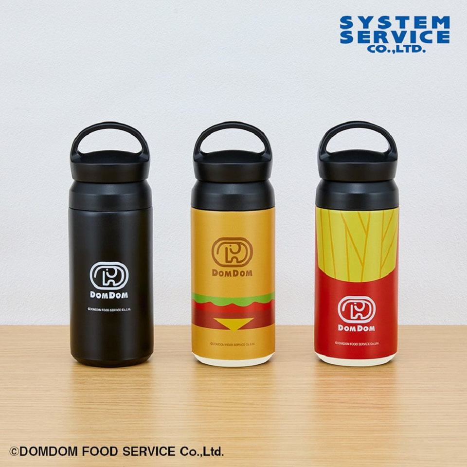 ドムドムハンバーガー 取っ手付きステンレスボトルの画像1