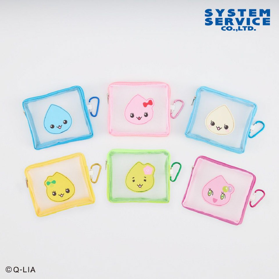 しずくちゃん カラビナ付きメッシュポーチの画像1