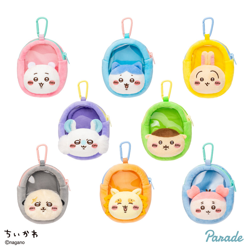 ちいかわ 窓付きおかおミニポーチの画像1