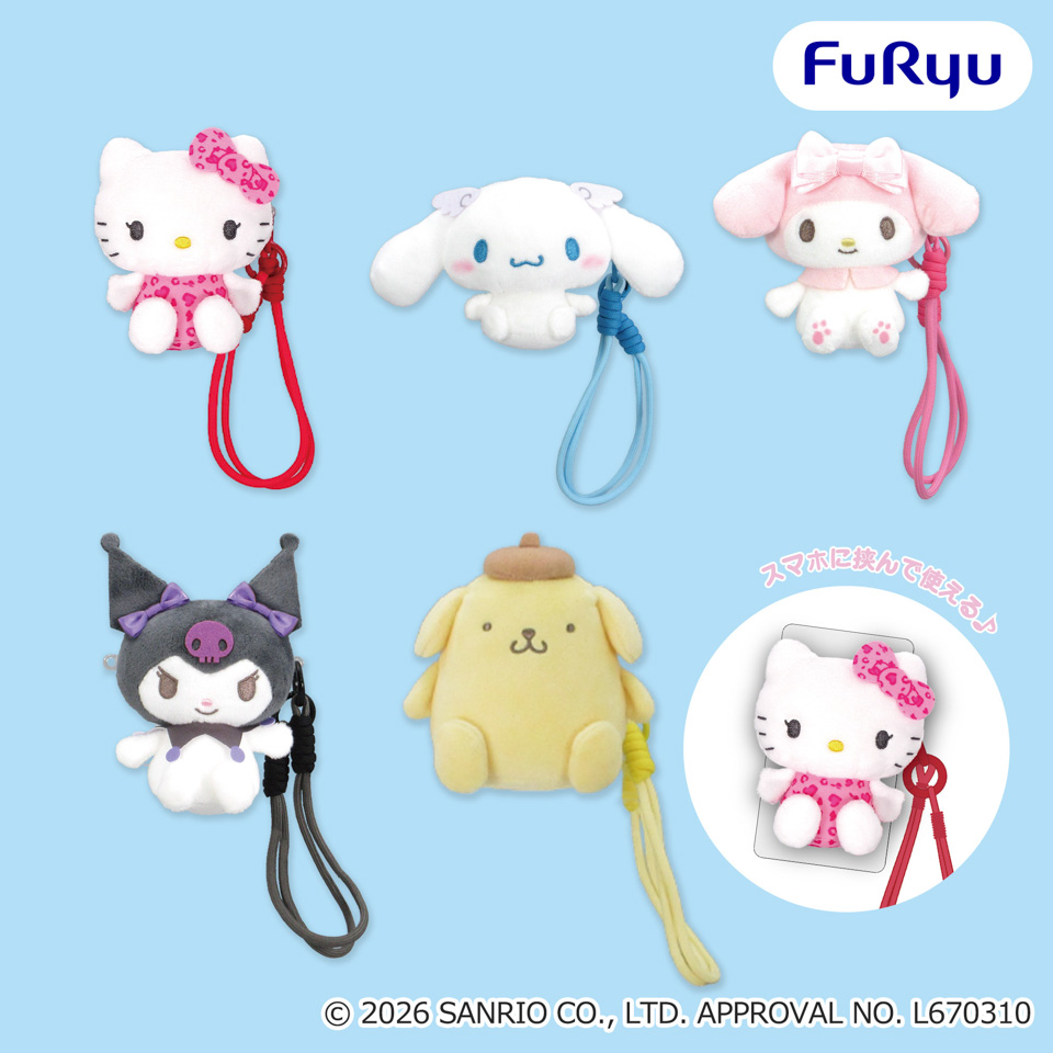 サンリオキャラクターズ　ＳＡＮＲＩＯ　ＦＥＳ　２０２６　カラフルリンクコーデ　スマホストラップの画像1