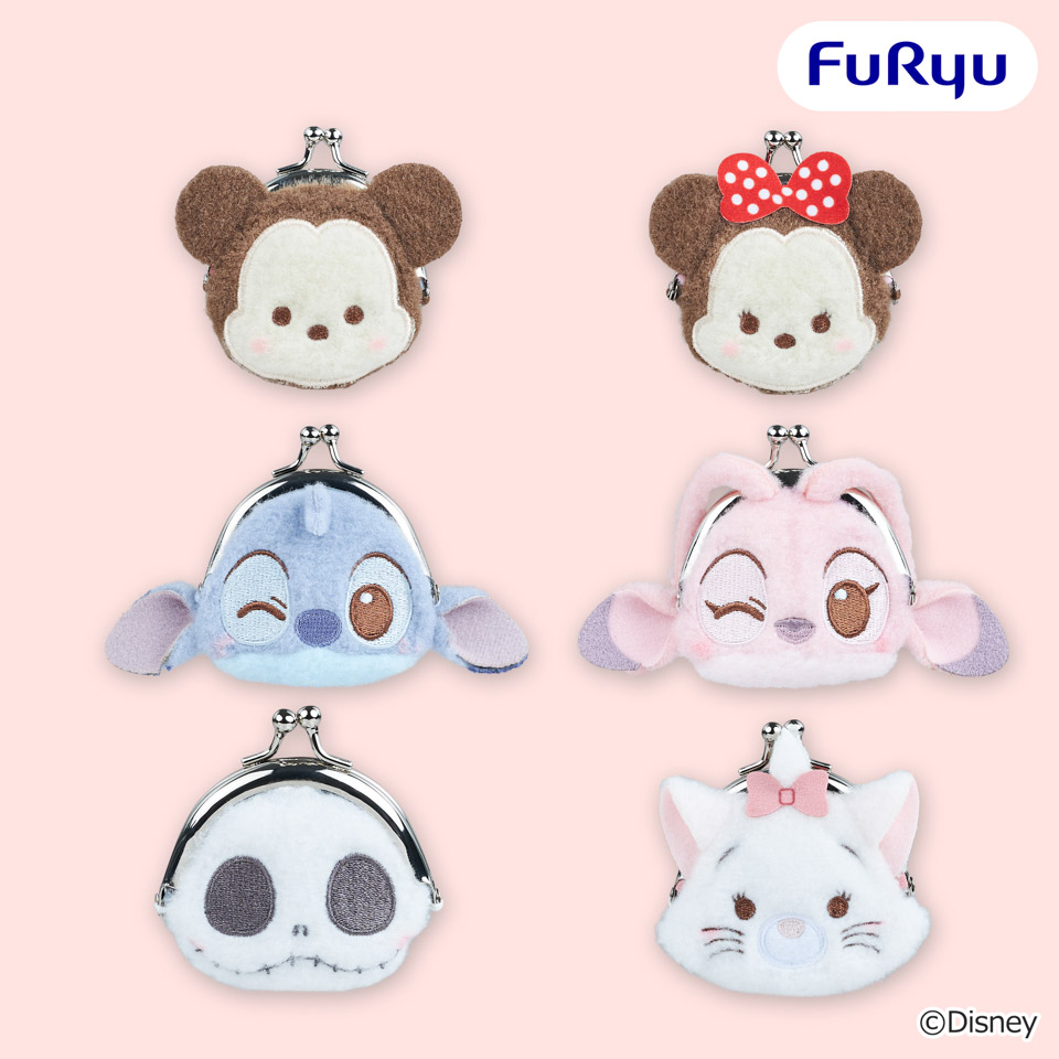 ディズニーキャラクター ミルキーボア フェイスがま口ポーチの画像1
