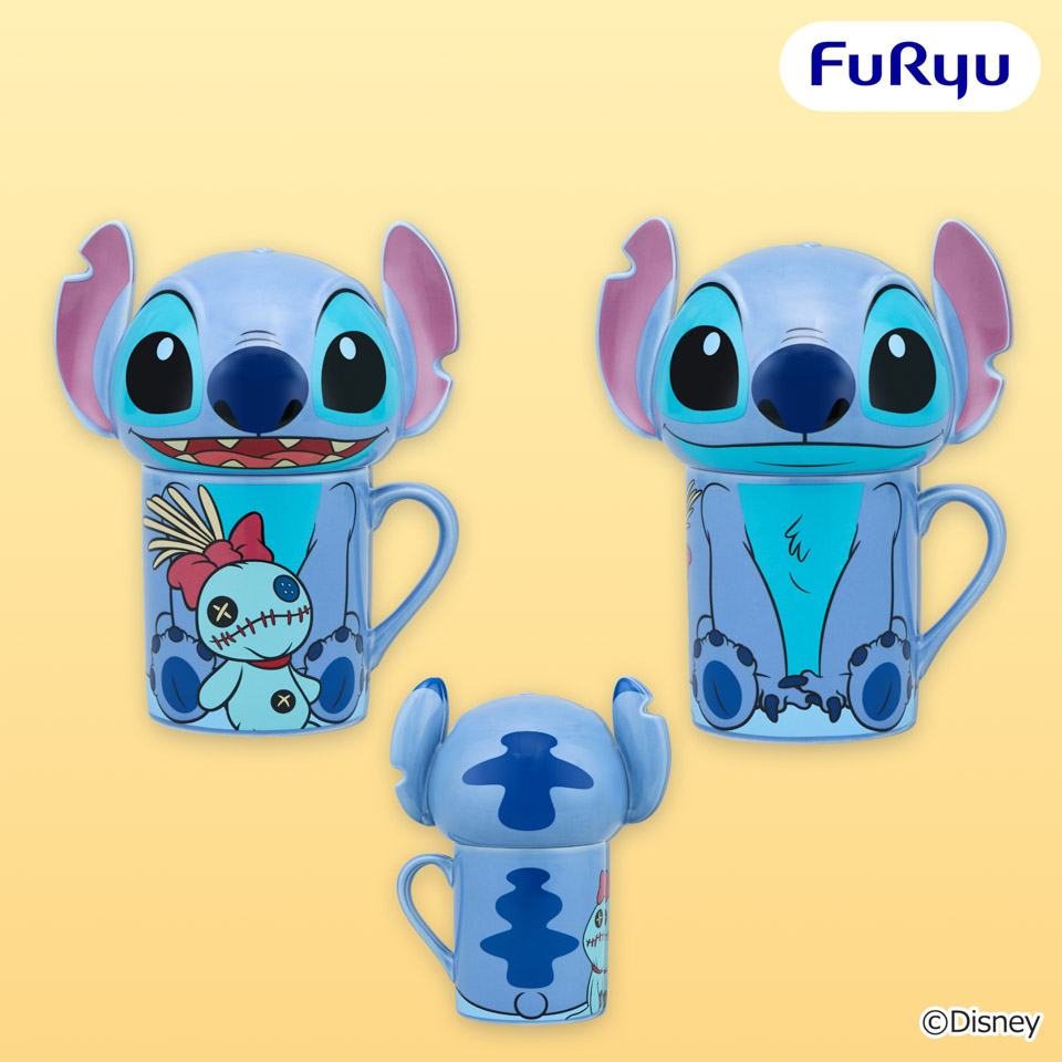 ディズニー スティッチ ふた付きマグカップの画像1