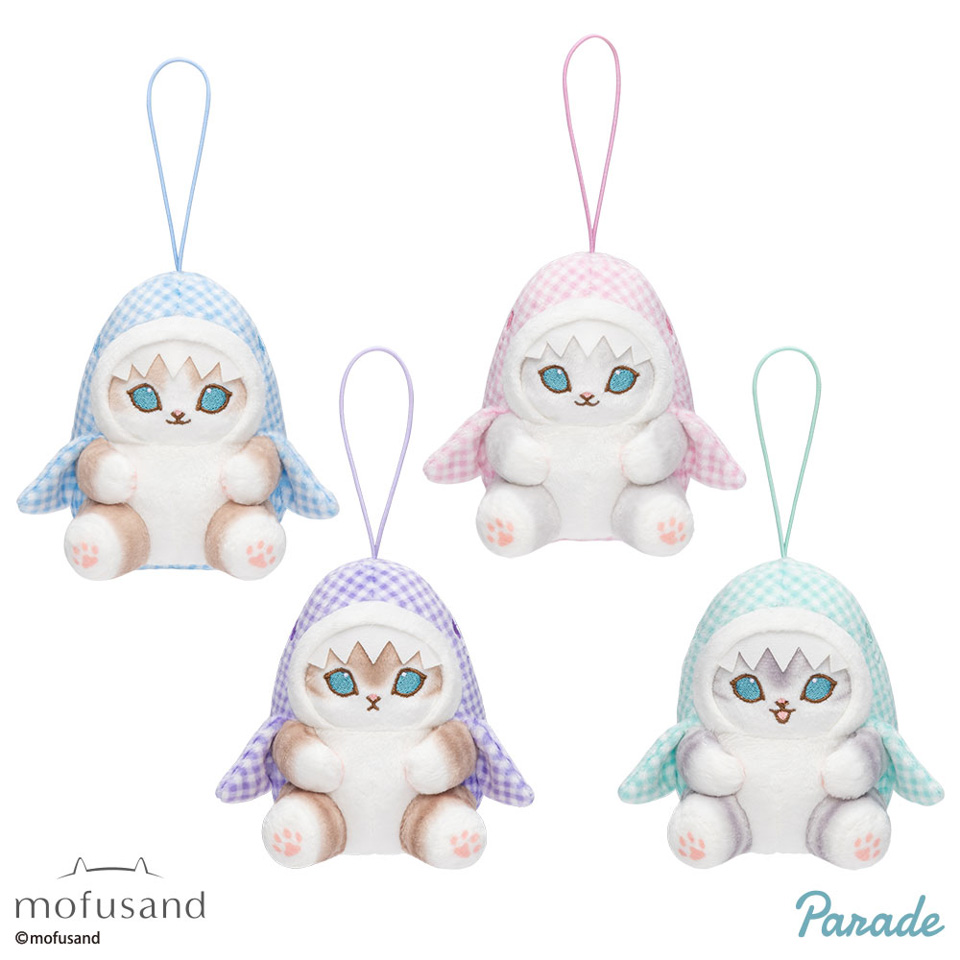 mofusand ギンガムチェックサメにゃんマスコットの画像1