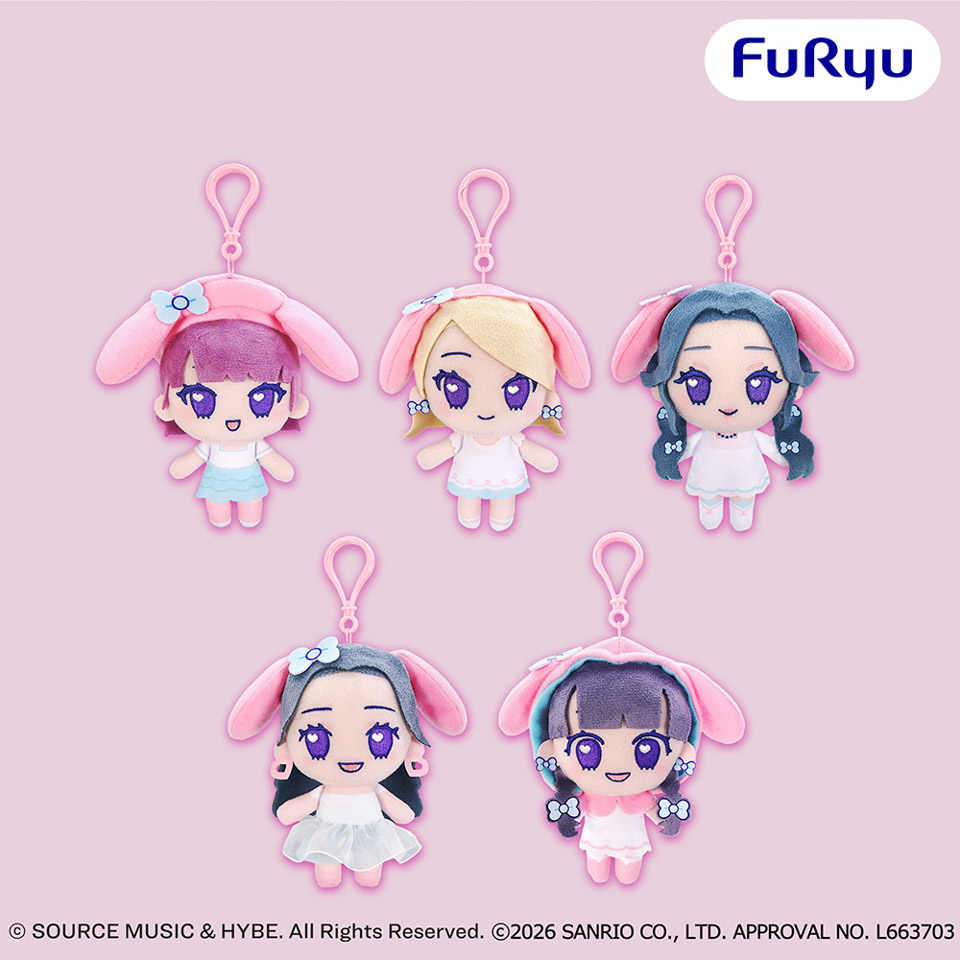 LE SSERAFIM × MY MELODY&KUROMI くりっぴぃ ぬいぐるみ～マイメロディver.～の画像1
