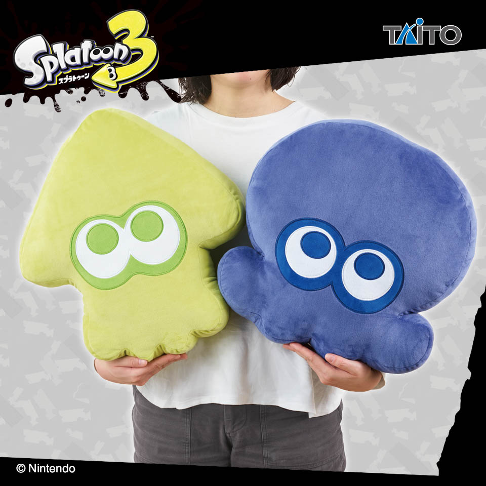 スプラトゥーン３　特大サイズぬいぐるみ　イカ＆タコの画像1
