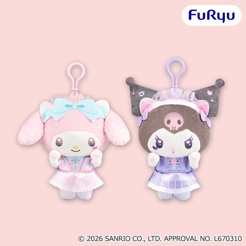 マイメロディ・クロミ くりっぴぃ ぬいぐるみ～ねこみみメイドカフェ～の画像1