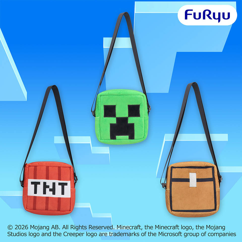 マインクラフト スクエアショルダーバッグ：クリーパー：TNT：チェストの画像1