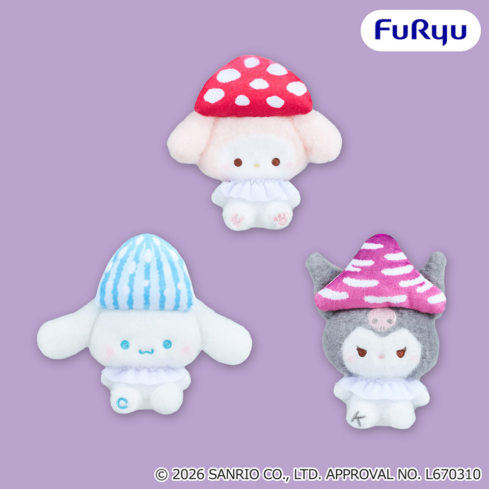 サンリオキャラクターズ ミルキーボア きのこ帽子マスコットの画像1