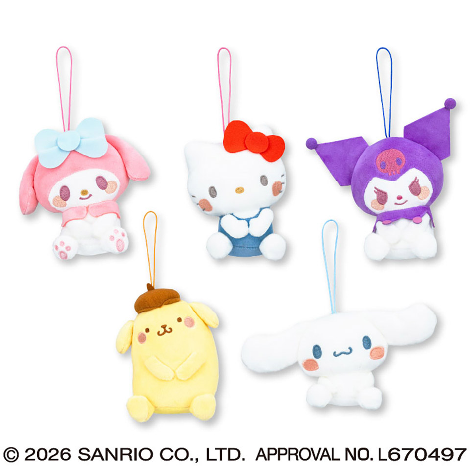 サンリオキャラクターズ むきゅむきゅおすわりちょいデカマスコットの画像1
