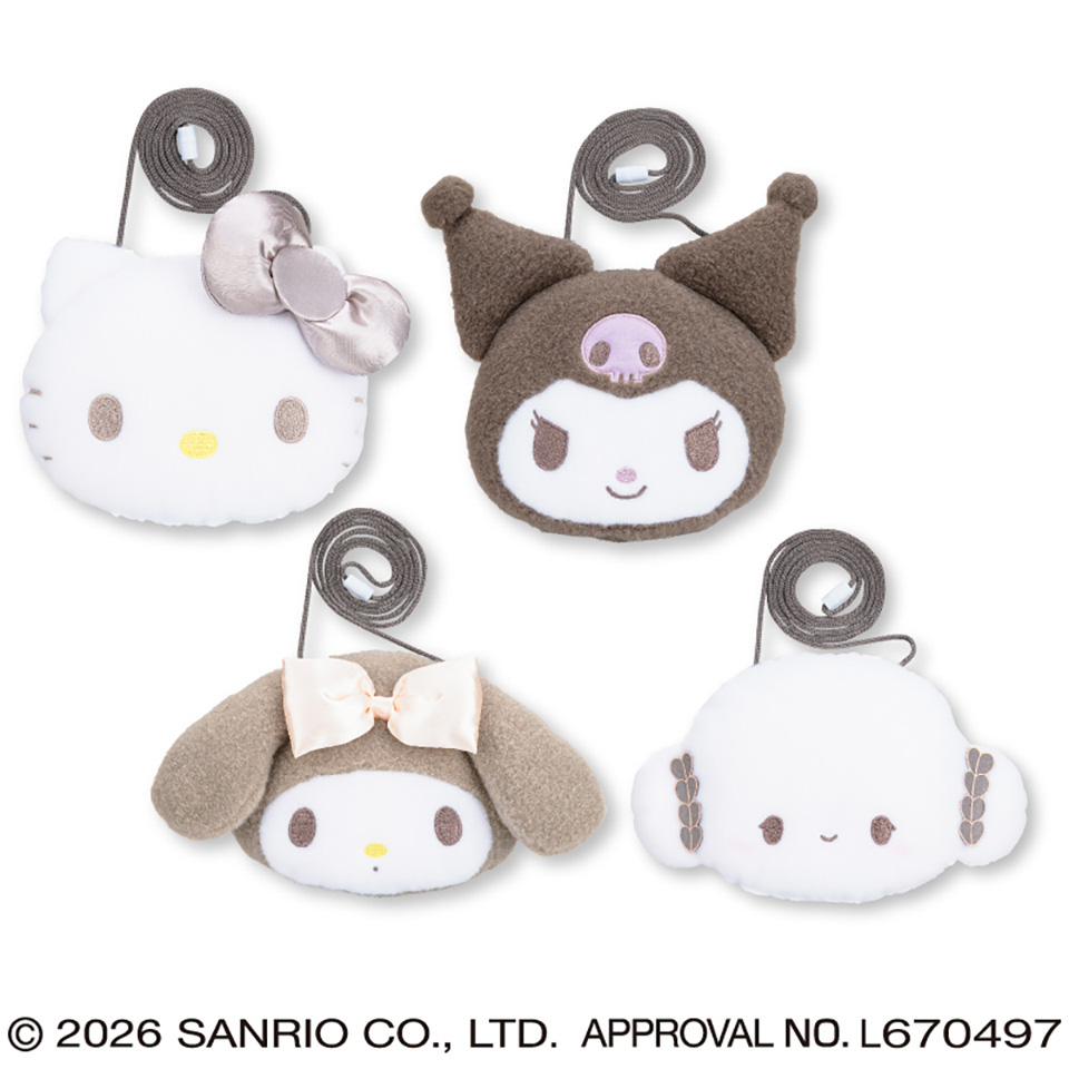 サンリオキャラクターズ モカブラウンフェイスポシェットの画像1