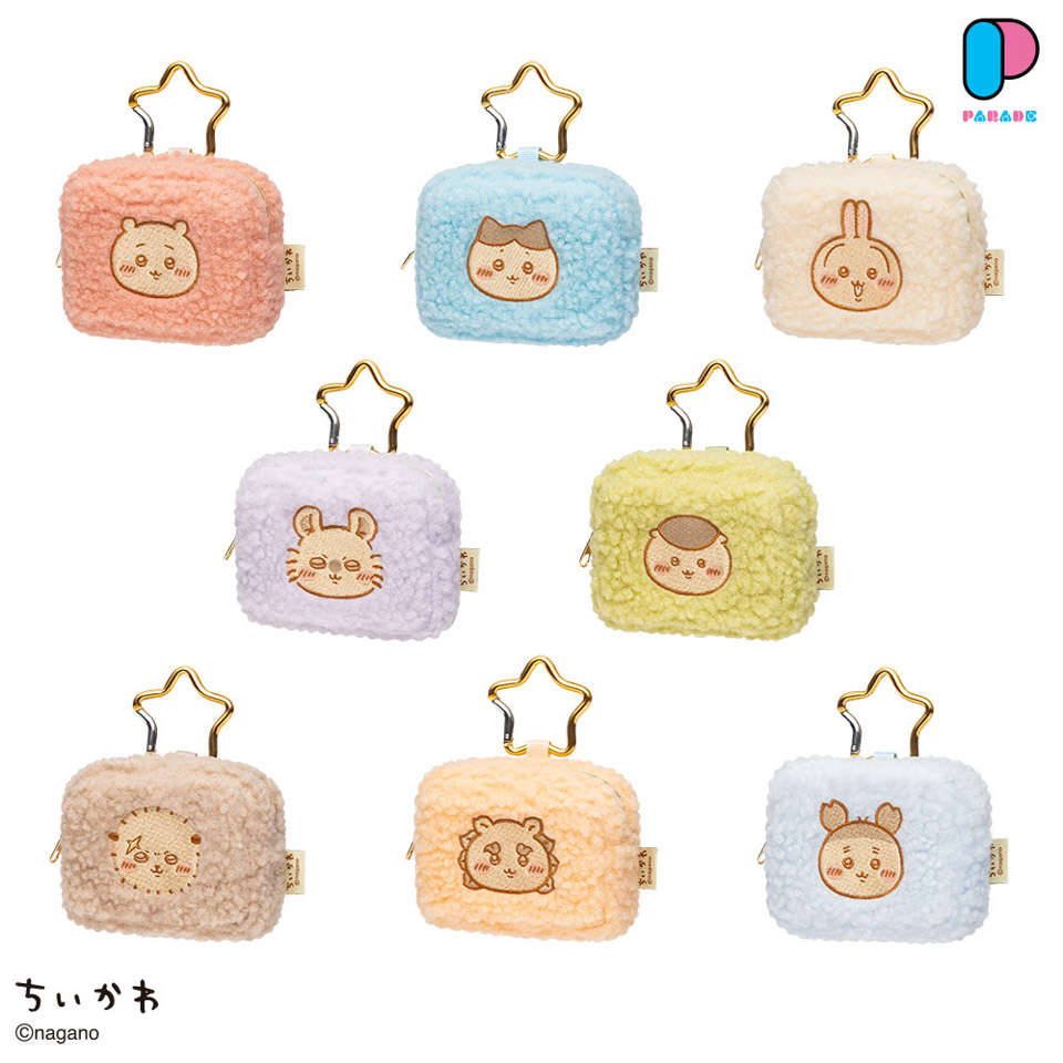 ちいかわ カラビナつきもこもこポーチ