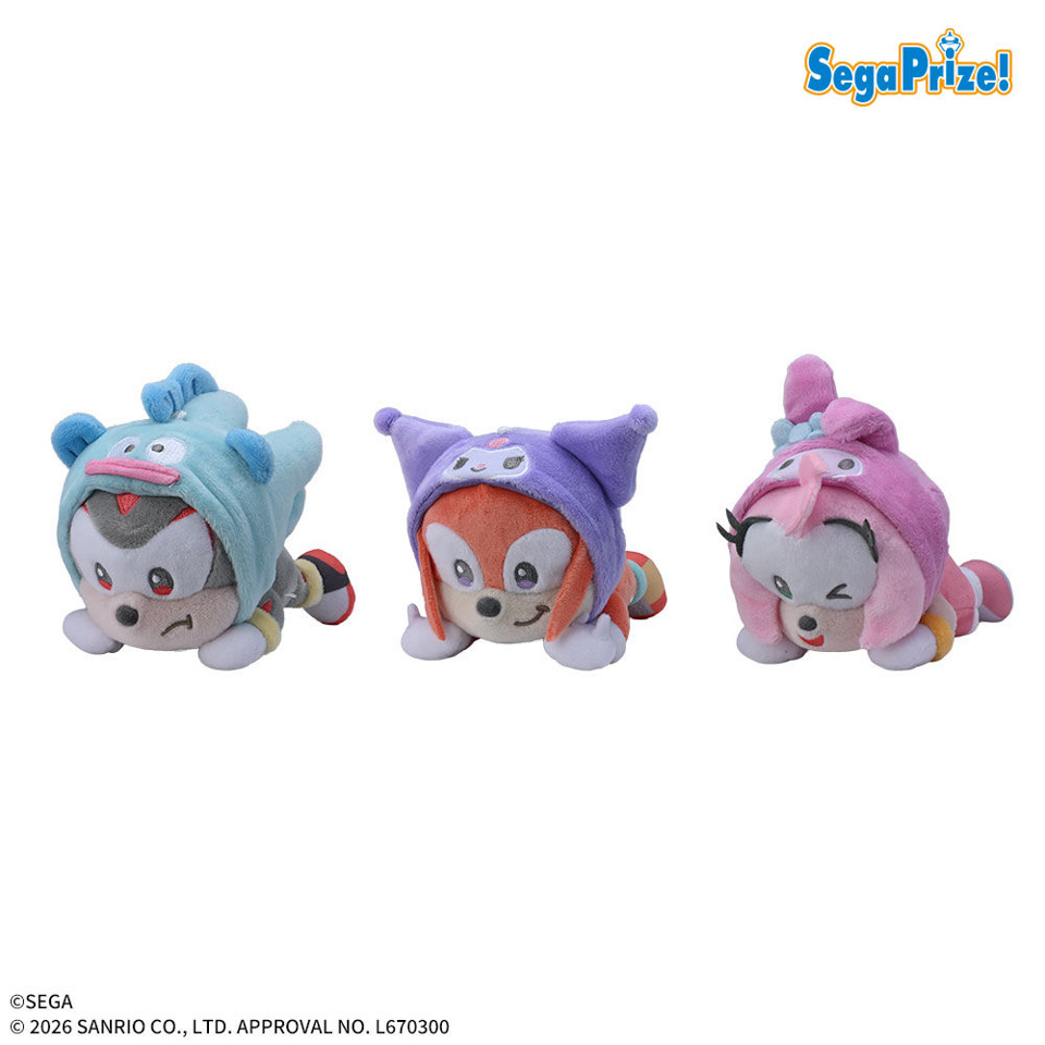 SONIC ＆ FRIENDS×Sanrio characters 寝そべり ミニぬいぐるみVol.2の画像1