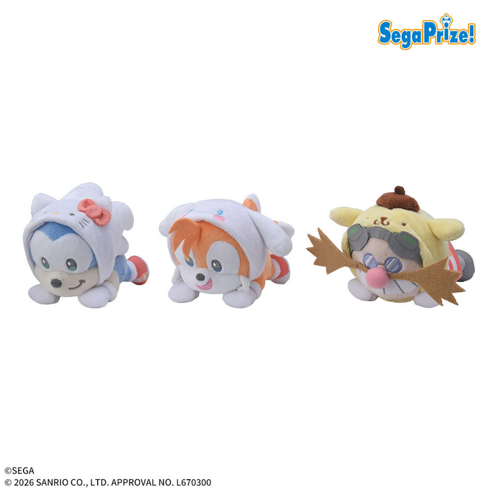 SONIC ＆ FRIENDS×Sanrio characters 寝そべり ミニぬいぐるみVol.1の画像1