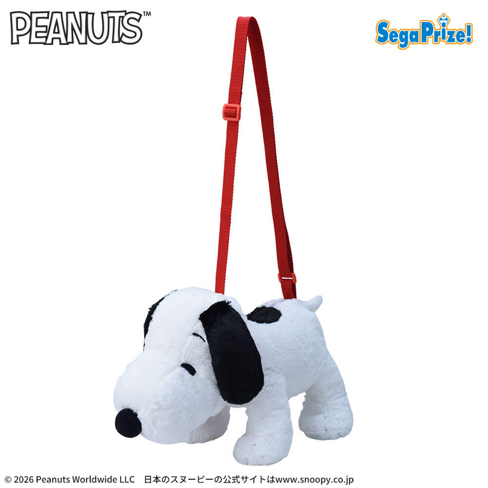SNOOPY プラチナムザッカぬいぐるみショルダーバッグ おさんぽVer.の画像1