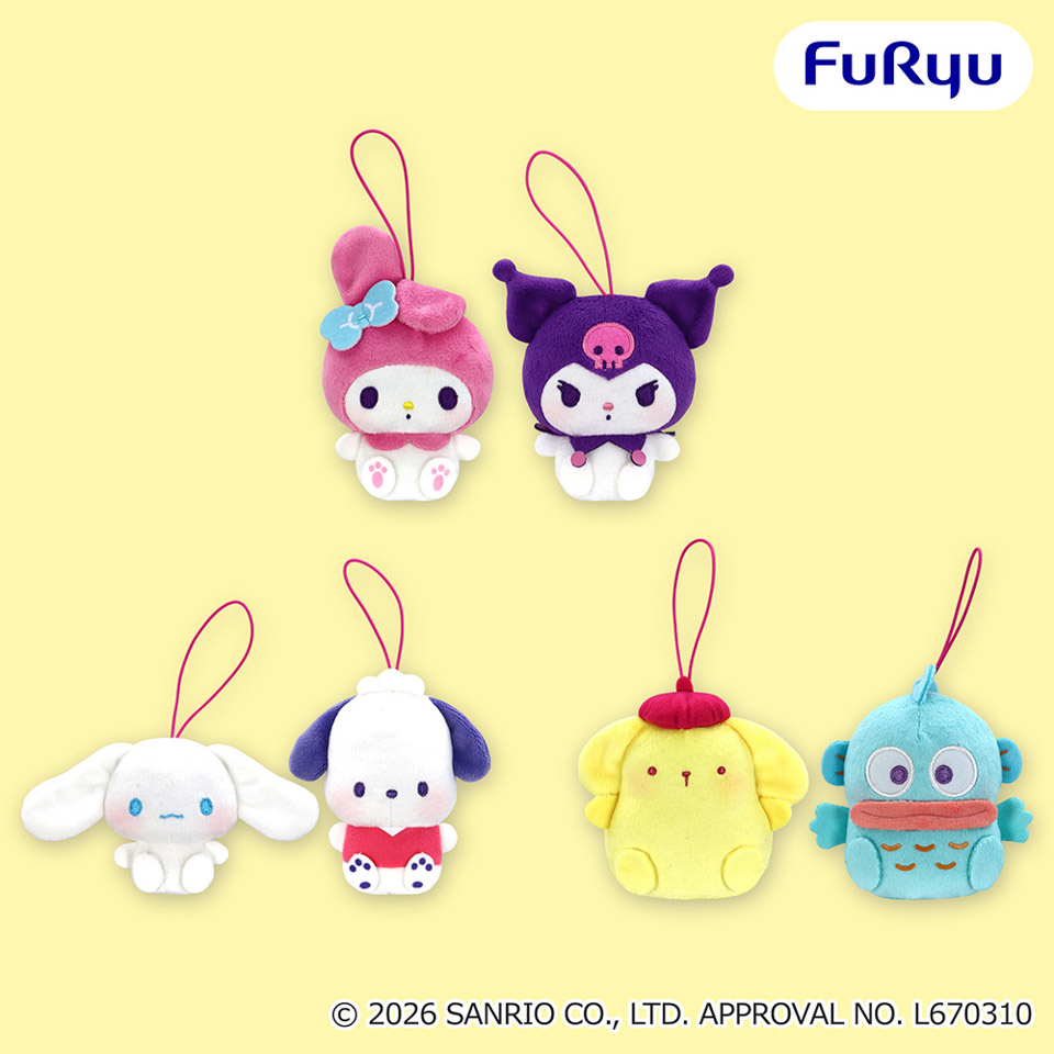 サンリオキャラクターズ ぷにきゅきゅ ぺたっとペアマスコットの画像1